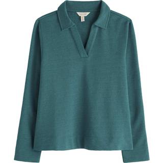 Seasalt Cornwall Seasalt Cornwall Sweatshirt med V-hals og krave i 100% bomuld