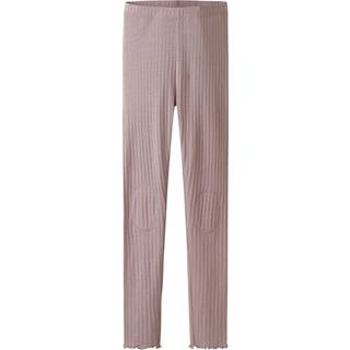 Name It Leggings Shadow Gray Med Hulmønster i Merinould/silke - Str. 6y 116cm