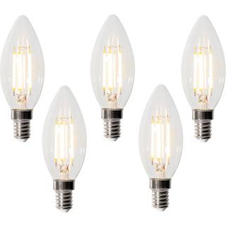 Sæt med 5 E14 3-trins dæmpbare LED-pærer B35 Klar 4W 450 lm 2700K