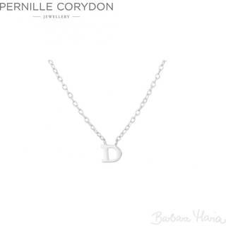 Pernille Corydon Note halskæde i sterlingsølv m. bogstavet D - n-940-s
