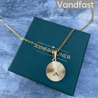 ANNEBRAUNER Sun Burst Letter Halskæde 18K Guldbelagt - X