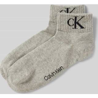 Calvin Klein 2-pak Women Monogram Quarter Socks - Grey - Str 39/42
