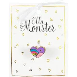 Ella & Monster Ring Rainbow Heart Purple