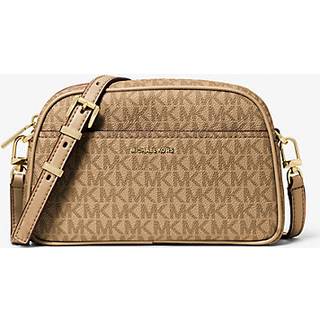 MK Jet Set Small Signature Logo Camera Crossbody Bag - Natural - Michael Kors - ONE SIZE