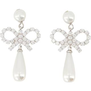 Self-Portrait Faux pearl drop earrings - silver - One Size