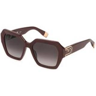 Furla Kvinde SFU880 09FH Solbriller Acetat Bordeaux Brun Geometrisk Normal Skygge