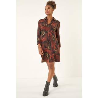 Roman Roman patchwork Tryk shift-Kjole - 46