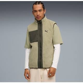 PUMA Reversible Hybrid Sherpa Vest Men, Clothing, Lux Army, XL