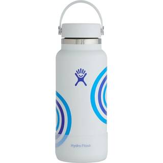 Hydro Flask Flex Cap-flaske med stvle - Genanvendelig vandflaske i rustfrit stl - Vakuumisoleret - 32 oz (hvid)