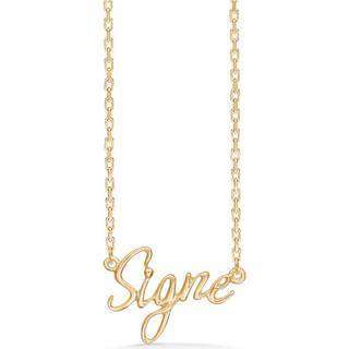 Studio Z navnekæde i guldbelagt - SIGNE