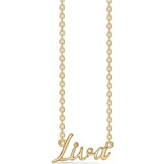 Navnehalskæde i forgyldt sølv - Liva