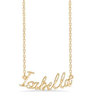 Navnehalskæde i forgyldt sølv - Isabella