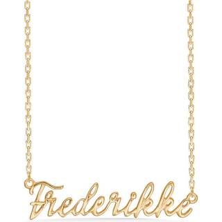 Studio Z navnekæde i guldbelagt - FREDERIKKE