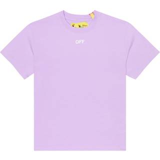 Off-White Kids Logo cotton T-shirt - purple - Y 6