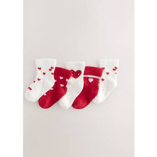 Next Red Heart Baby Socks 5 Pack (0mths-2yrs)