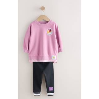 Next Purple Disney Princess Long Sleeve Mock Layer Top and Leggings Set (3mths-7yrs)