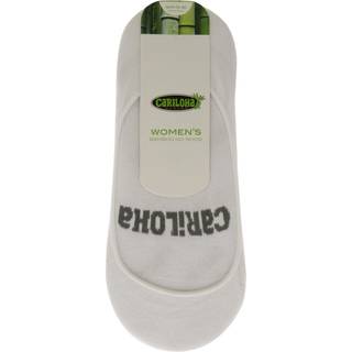 Bambus no -show -sokker - Hvid af Cariloha for kvinder - 1 par sokker (S/M)