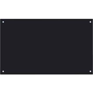 stænkplade 100x60 cm hærdet glas sort