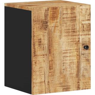 Væghængt Badeværelsesskab 38X33X48 Cm Massivt Genbrugstræ - Lysebrun