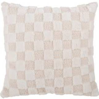 Checker pude 45x45cm hvid
