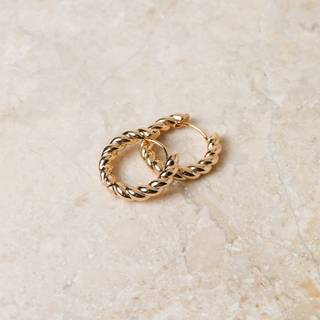 Jon Richard Jon Richard Gold Plated Twist Hoop Earrings