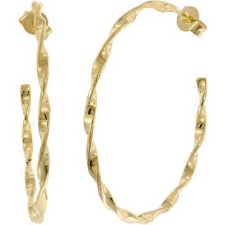 trendor 28164-40 Damen-Ohrringe 925 Silber Vergoldet Steck-Creolen ⌀ 40 mm