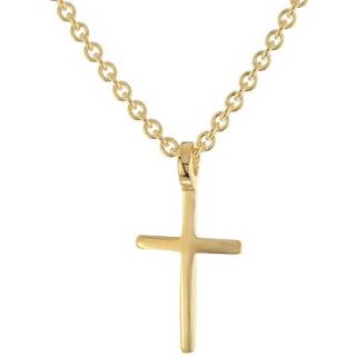 trendor 28349 Halskette Mit Kleinem Kreuz-Anhänger Gold 333/8K