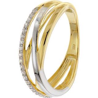 trendor 68448 Damenring Gold 333/8K Bicolor mit Zirkonias