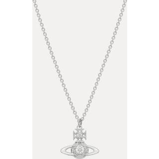 Vivienne Westwood Silver Lee Star CZ Orb Stud Necklace - 38cm