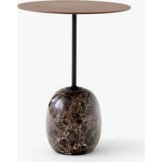 &Tradition Lato bord LN8 Lacquered walnut-Emperador marble