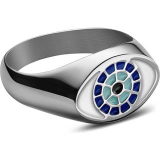 Evil Eye | Sølvfarvet Signet Ring
