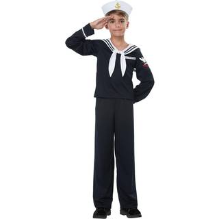 Californien kostumer drenge marinebl?/sejler dreng barn kostume sort stor