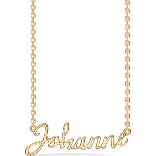 Navnehalskæde i forgyldt sølv - Johanne