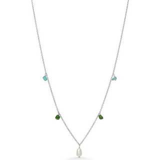 Studio Z - Twilight halskæde i sølv med perle og sten**