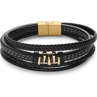 Guldfarvet Faux Læder Drageklo Armbånd