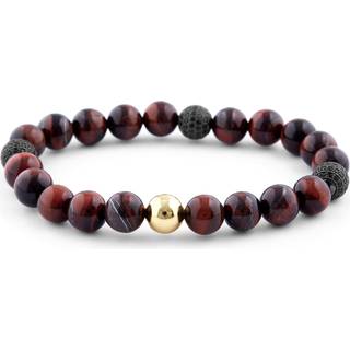 Klassisk Bordeaux Stenarmbånd