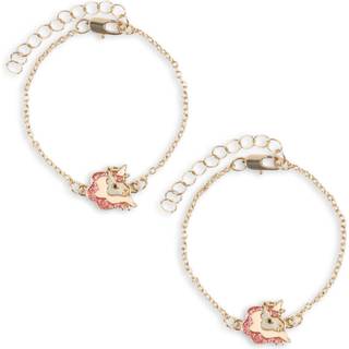 Konges Sløjd Armbånd 2-pak - Unicorn bestie - gold