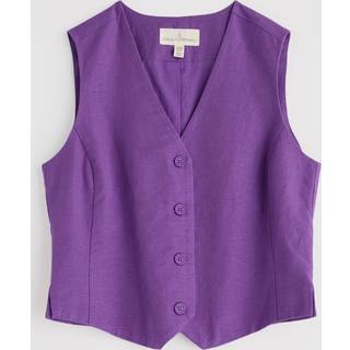 Seasalt Cornwall Seasalt Cornwall Purple Erica Linen Blend Waistcoat