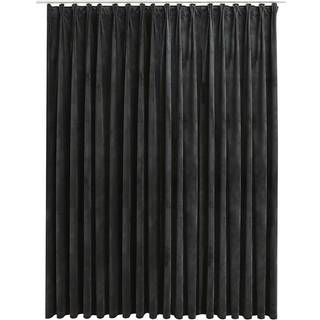 mørklægningsgardin med kroge 290 x 245 cm fløjl antracitgrå