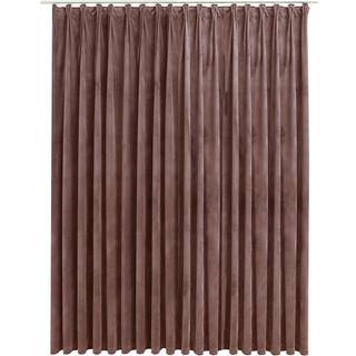 mørklægningsgardin med kroge 290 x 245 cm fløjl gammelrosa