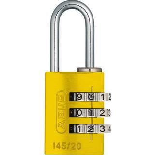 ABUS Abus hængelås m/kode 145/20 Gul