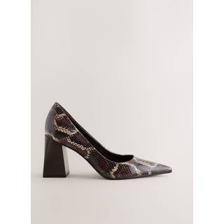Next Leather Block Court Heels - eu39