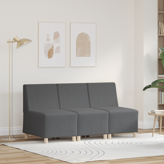 Modulsofa enhed uden arme 3 pcs Mørkegrå 55 x 74 x 82 cm