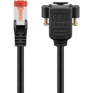 Cat 6 F/UTP - Forlænger kabel - Sort - 0.5 m