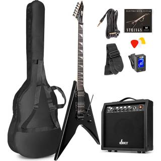 GigKit Elektrisk Guitar Pakke Rock Style Sort TILBUD NU