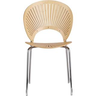 Fredericia Furniture Trinidad 3398 stol Klarlakeret bøg-ben krom