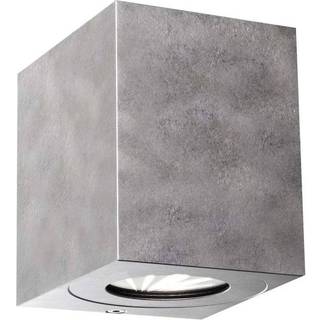 Nordlux Canto Kubi 2 LED væglampe, up/downlight, IP44, galvaniseret stål