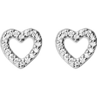 Muli Collection Zirconia Heart Studs Silver