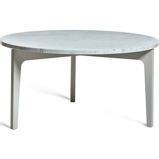 Mavis Höllviken Sofabord Ø80x41 Cm Hvidpigmenteret Eg/carrara - Sofabord Marmor Hvid Marmor - 1391680M