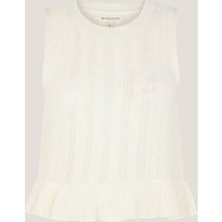 Monsoon Monsoon Cream Ruby Ruffle Knit Tank Top